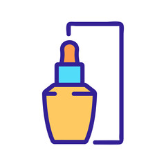 serum bottle and package icon vector. serum bottle and package sign. isolated color symbol illustration