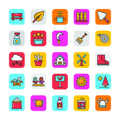 
Colourful Vector Icons Of Nature 
