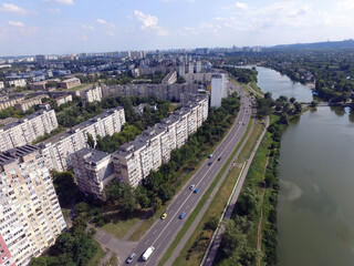 Residential area of Kiev (drone image).