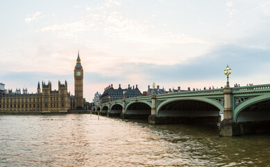 Plakat Big Ben, Parliament, Westminster bridge in London