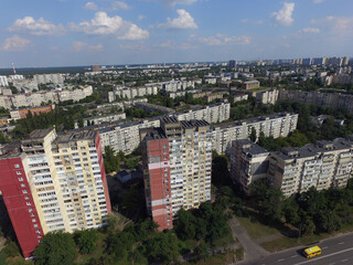 Residential area of Kiev (drone image).