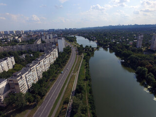 Residential area of Kiev (drone image).