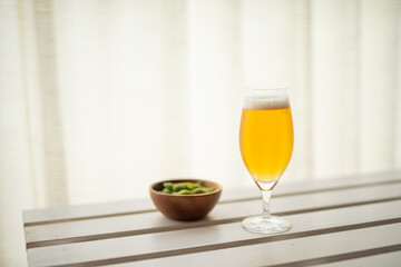 枝豆とビール