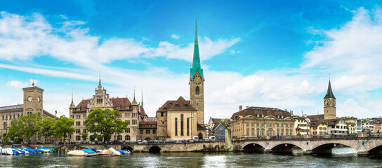 Naklejka premium Historical part of Zurich