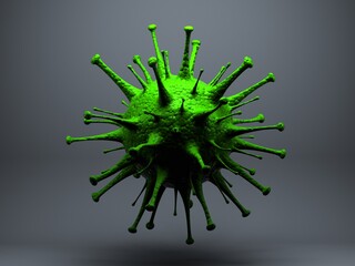 Naklejka na ściany i meble Corona virus COVID-19 isolated in plane background. 3d illustration