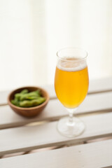 枝豆とビール
