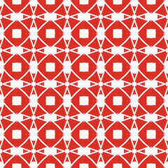 Vector seamless pattern texture background with geometric shapes, colored in red, white colors.