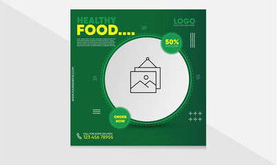 Editable Food Social Media Post Design Template