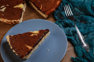mouth-watering delicious chocolate cheesecake