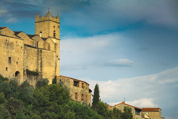St. Vincent church built on the ruins of the old castle in Eus, one of Conflent's thress 'most...