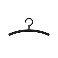 Hanger icon. Item of clothing and accessories. Simple vector illustration on a white background