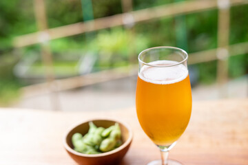 枝豆とビール