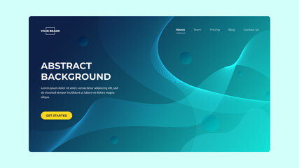 abstract line landing page background green blue