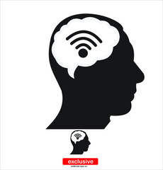 
wifi icon. icon.Flat design style vector illustration for graphic and web design.	