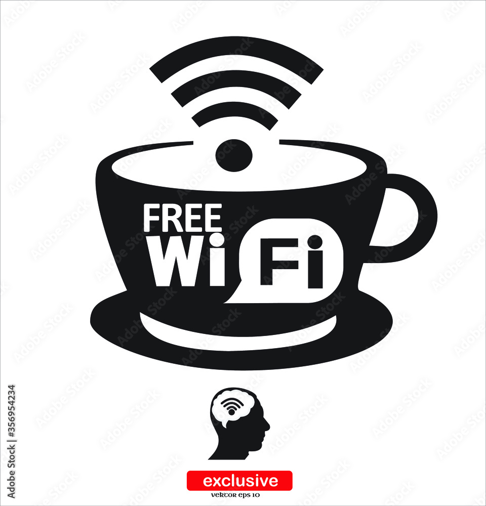 Poster wifi icon. icon.flat design style vector illustration for graphic and web design.