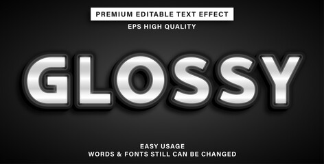 text effect glossy