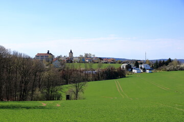 Fototapeta na wymiar Small town Rabenau near Dresden in Saxony, Germany