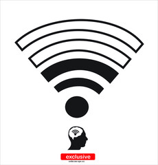 
wifi icon. icon.Flat design style vector illustration for graphic and web design.	