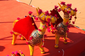 Handicraft items camels, elephant, Kutchi Hand work, Dorado, Kutch, Gujarat, India
