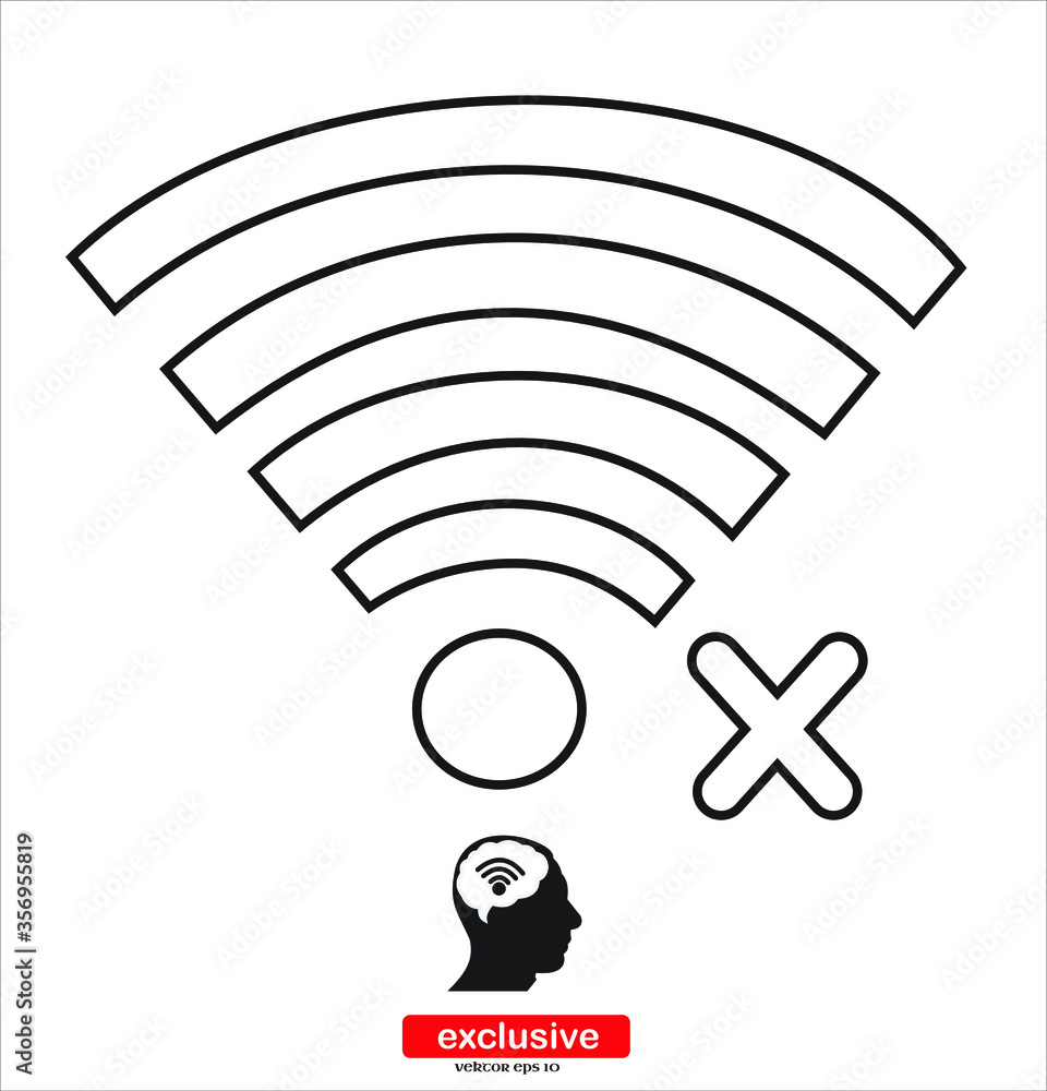 Aufkleber wifi icon. icon.flat design style vector illustration for graphic and web design.