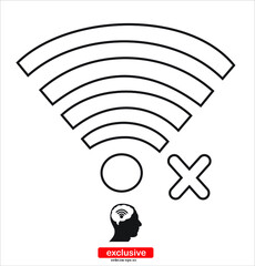 
wifi icon. icon.Flat design style vector illustration for graphic and web design.	