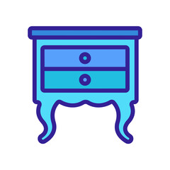 nightstand old-fashioned style icon vector. nightstand old-fashioned style sign. isolated color symbol illustration