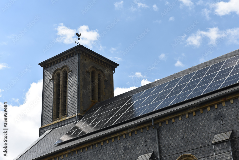 Wall mural clocher religion croix energie environnement solaire eglise