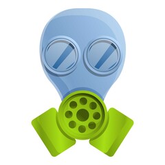 Gas mask icon. Cartoon of gas mask vector icon for web design isolated on white background