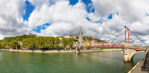 Naklejka premium Footbridge in Lyon, France