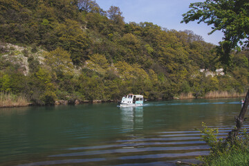 Fototapeta premium boats on the lake