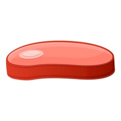 Bbq steak icon. Cartoon of bbq steak vector icon for web design isolated on white background