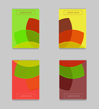 Copertine (quattro diversi modelli) per libri, quaderni, agende, diari, ecc. Decorazione floreale colori caldi
