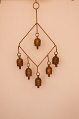 Home decoration item, small bell at White dessert, Dhordo, Kutch, Gujarat, India