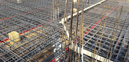 Cantiere edile - tutto pronto per il getto del cemento