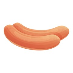 Classic sausage icon. Cartoon of classic sausage vector icon for web design isolated on white background