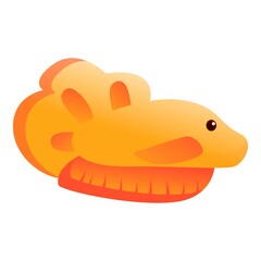 Gold fish icon. Cartoon of gold fish vector icon for web design isolated on white background