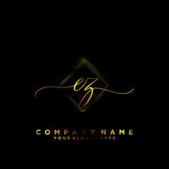 EZ Initial handwriting logo vector