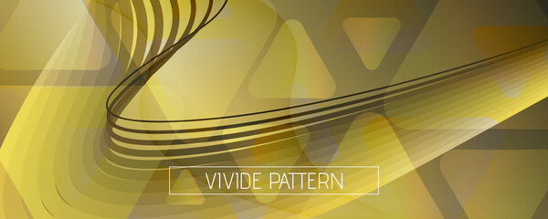 Abstract Vector Curve. Yellow Futuristic Landing 
