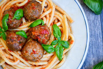 spaghetti with meatballs