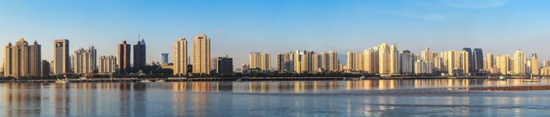 Skyline of modern architecture in Wenzhou City