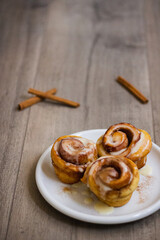 Homemade Cinnamon Roll with Frosting