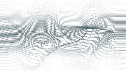 Naklejka na ściany i meble Abstract flow lines background . Fluid wavy shape .Striped linear pattern . Vector illustration