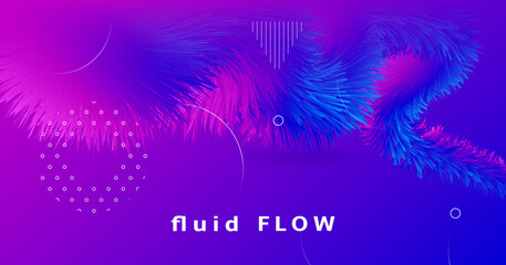 Fototapeta na wymiar Pink Wave Futuristic Liquid. Vector Music Cover. 