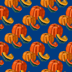 illustration sliced pumpkin autumn kitchen