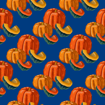 illustration sliced pumpkin autumn kitchen