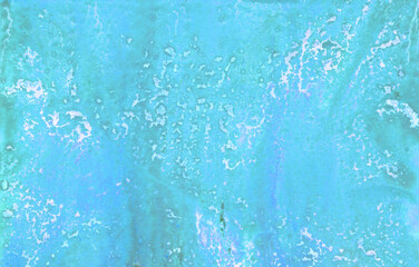 Abstract turquoise background, painted blue and green texture