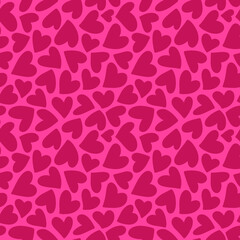 Red hearts seamless pattern.