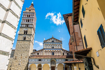 Pistoia, Tuscany, Italy: Piazza Duomo, the setting (in July) of the Giostra dell'Orso (Bear Joust)...