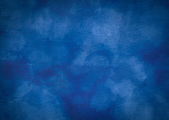 Blue water colour textured background. 
