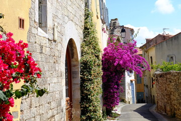 Street in Hyeres old town, France